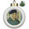 Van Gogh's Self Portrait with Bandaged Ear Ceramic Christmas Ornament - Xmas Tree (Front View)