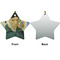 Van Gogh's Self Portrait with Bandaged Ear Ceramic Flat Ornament - Star Front & Back (APPROVAL)