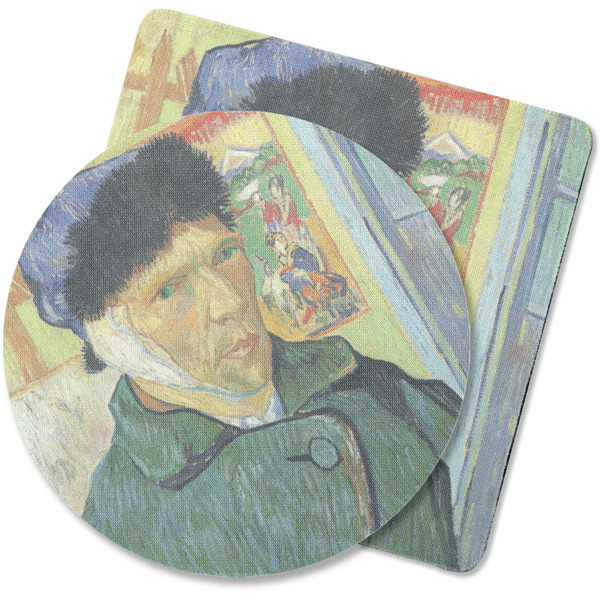 Custom Van Gogh's Self Portrait with Bandaged Ear Rubber Backed Coaster