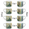 Van Gogh's Self Portrait with Bandaged Ear Double Shot Espresso Cup - Set of 4 - Front & Back