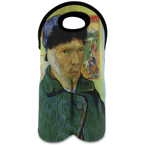 Custom Van Gogh's Self Portrait with Bandaged Ear Wine Tote Bag (2 Bottles)