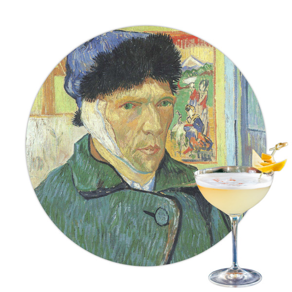Custom Van Gogh's Self Portrait with Bandaged Ear Printed Drink Topper - 3.25"