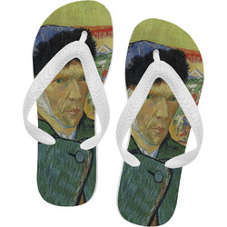 Van Gogh's Self Portrait with Bandaged Ear Flip Flops - XSmall
