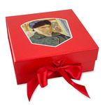 Van Gogh's Self Portrait with Bandaged Ear Gift Box with Magnetic Lid - Red