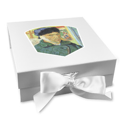 Van Gogh's Self Portrait with Bandaged Ear Gift Box with Magnetic Lid - White