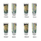 Van Gogh's Self Portrait with Bandaged Ear Glass Shot Glass - 2oz - Set of 4 - Front & Back