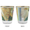 Van Gogh's Self Portrait with Bandaged Ear Glass Shot Glass - Gold Rim - Front & Back