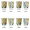 Van Gogh's Self Portrait with Bandaged Ear Glass Shot Glass - Gold Rim - Set of 4 - Front & Back