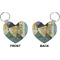 Van Gogh's Self Portrait with Bandaged Ear Heart Keychain (Front + Back)