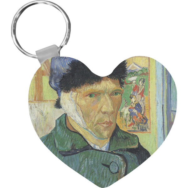 Custom Van Gogh's Self Portrait with Bandaged Ear Heart Plastic Keychain