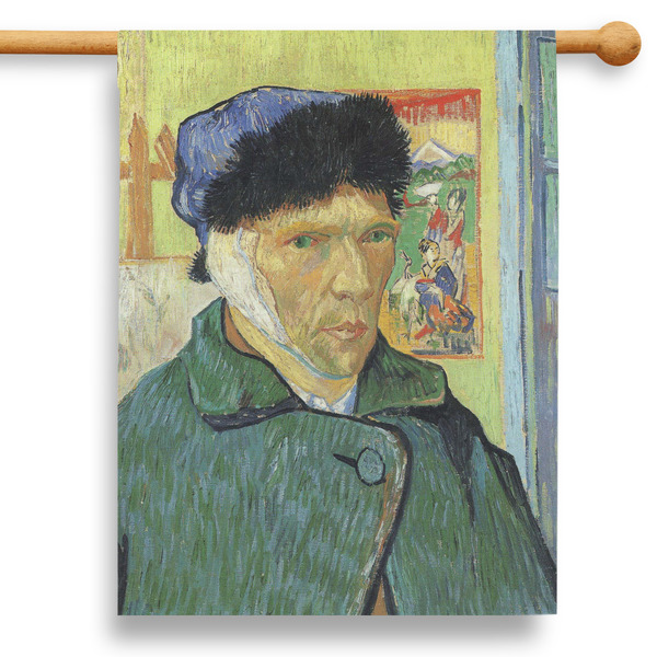 Custom Van Gogh's Self Portrait with Bandaged Ear 28" House Flag - Double Sided