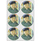 Van Gogh's Self Portrait with Bandaged Ear Icing Circle - Large - Set of 6