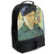 Van Gogh's Self Portrait with Bandaged Ear Large Backpack - Black - Angled View