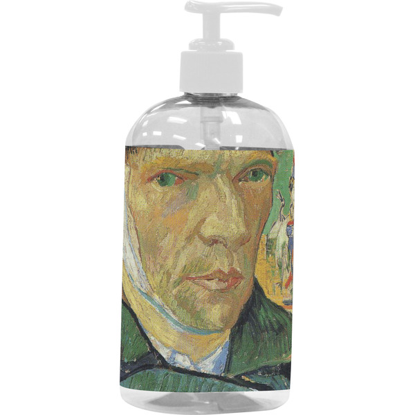 Custom Van Gogh's Self Portrait with Bandaged Ear Plastic Soap / Lotion Dispenser (16 oz - Large - White)