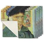 Van Gogh's Self Portrait with Bandaged Ear Single-Sided Linen Placemat - Set of 4