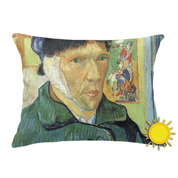 Van Gogh's Self Portrait with Bandaged Ear Outdoor Throw Pillow (Rectangular)