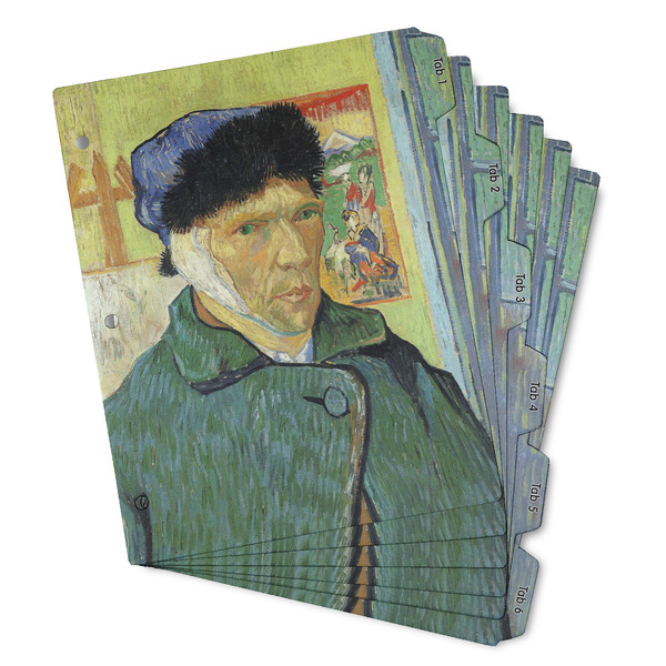 Custom Van Gogh's Self Portrait with Bandaged Ear Binder Tab Divider - Set of 6