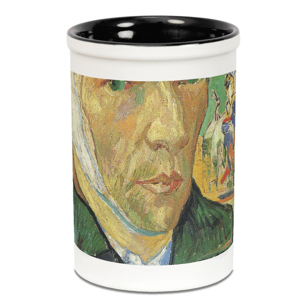 Custom Van Gogh's Self Portrait with Bandaged Ear Ceramic Pencil Holders - Black