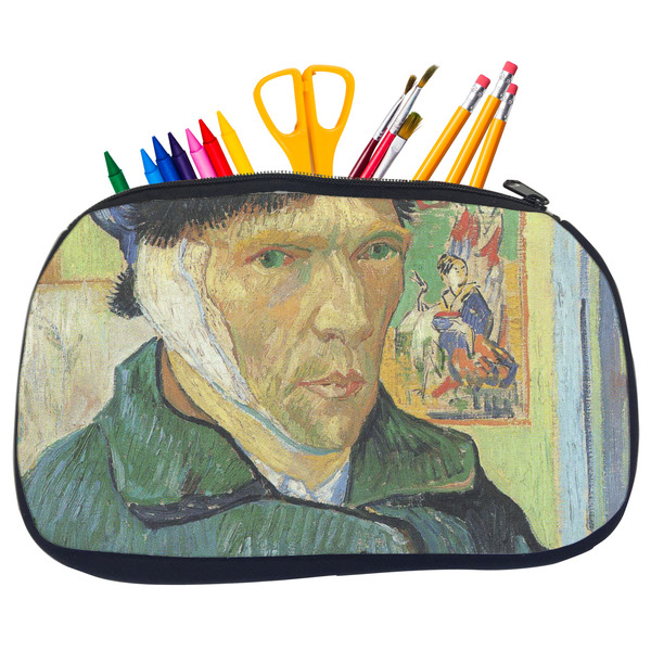 Custom Van Gogh's Self Portrait with Bandaged Ear Neoprene Pencil Case - Medium