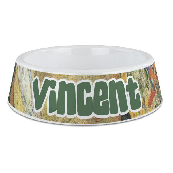 Custom Van Gogh's Self Portrait with Bandaged Ear Plastic Dog Bowl - Large