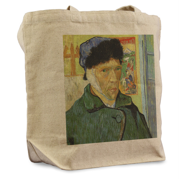 Custom Van Gogh's Self Portrait with Bandaged Ear Reusable Cotton Grocery Bag