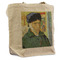 Van Gogh's Self Portrait with Bandaged Ear Reusable Cotton Grocery Bag - Front View