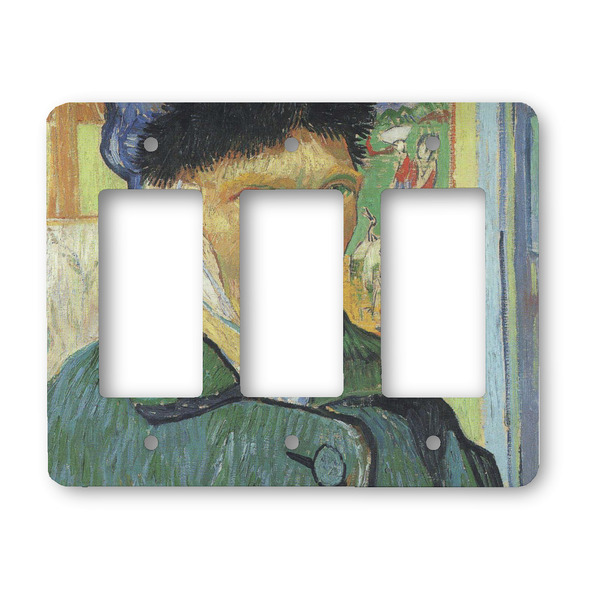 Custom Van Gogh's Self Portrait with Bandaged Ear Rocker Style Light Switch Cover - Three Switch