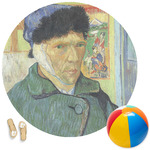 Van Gogh's Self Portrait with Bandaged Ear Round Beach Towel