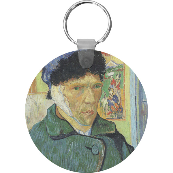 Custom Van Gogh's Self Portrait with Bandaged Ear Round Plastic Keychain