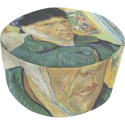 Van Gogh's Self Portrait with Bandaged Ear Round Pouf Ottoman