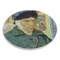 Van Gogh's Self Portrait with Bandaged Ear Round Stone Trivet - Angle View