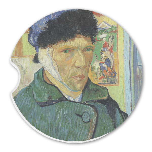 Custom Van Gogh's Self Portrait with Bandaged Ear Sandstone Car Coaster - Single