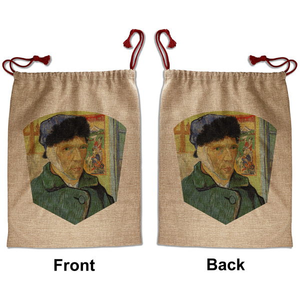 Custom Van Gogh's Self Portrait with Bandaged Ear Santa Sack - Front & Back