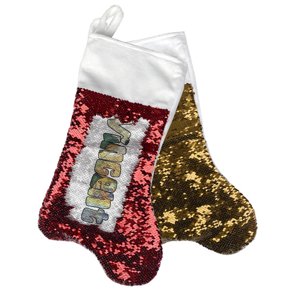 Custom Van Gogh's Self Portrait with Bandaged Ear Reversible Sequin Stocking