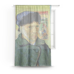 Van Gogh's Self Portrait with Bandaged Ear Sheer Curtain