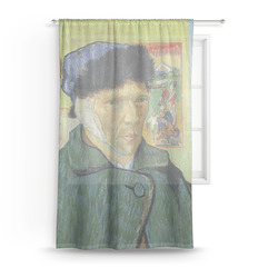Van Gogh's Self Portrait with Bandaged Ear Sheer Curtain
