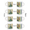 Van Gogh's Self Portrait with Bandaged Ear Single Shot Espresso Cup - Set of 4 - Front & Back