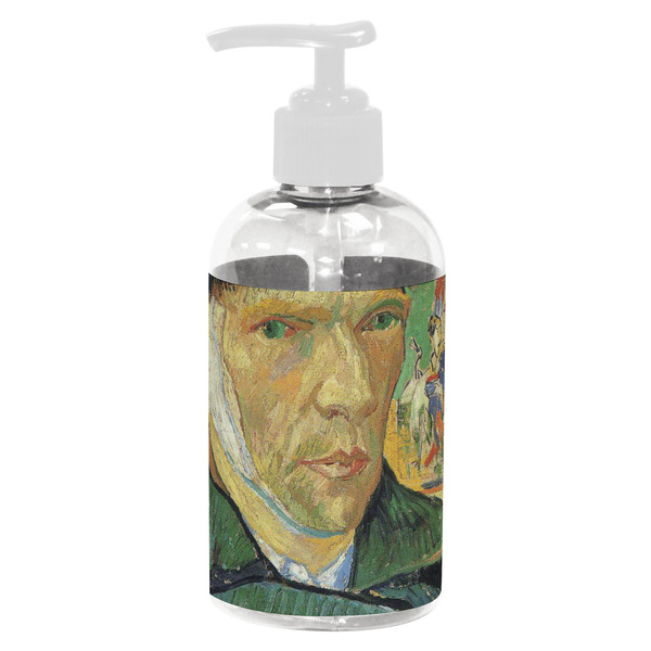 Custom Van Gogh's Self Portrait with Bandaged Ear Plastic Soap / Lotion Dispenser (8 oz - Small - White)