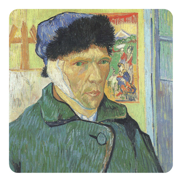 Custom Van Gogh's Self Portrait with Bandaged Ear Square Decal - Small