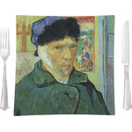 Van Gogh's Self Portrait with Bandaged Ear Glass Square Lunch / Dinner Plate 9.5"