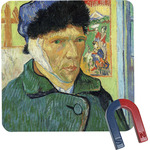 Van Gogh's Self Portrait with Bandaged Ear Square Fridge Magnet