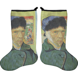 Van Gogh's Self Portrait with Bandaged Ear Holiday Stocking - Double-Sided - Neoprene
