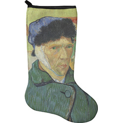 Van Gogh's Self Portrait with Bandaged Ear Holiday Stocking - Single-Sided - Neoprene