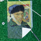 Van Gogh's Self Portrait with Bandaged Ear Waffle Weave Golf Towel - In Context