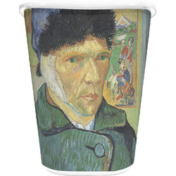 Van Gogh's Self Portrait with Bandaged Ear Waste Basket - Double Sided (White)