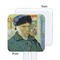 Van Gogh's Self Portrait with Bandaged Ear White Plastic Stir Stick - Single Sided - Square - Front & Back