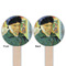 Van Gogh's Self Portrait with Bandaged Ear Wooden 6" Food Pick - Round - Double Sided - Front & Back