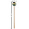 Van Gogh's Self Portrait with Bandaged Ear Wooden 7.5" Stir Stick - Round - Dimensions