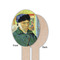 Van Gogh's Self Portrait with Bandaged Ear Wooden Food Pick - Oval - Single Sided - Front & Back