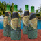 Van Gogh's Self Portrait with Bandaged Ear Zipper Bottle Cooler - Set of 4 - Lifestyle